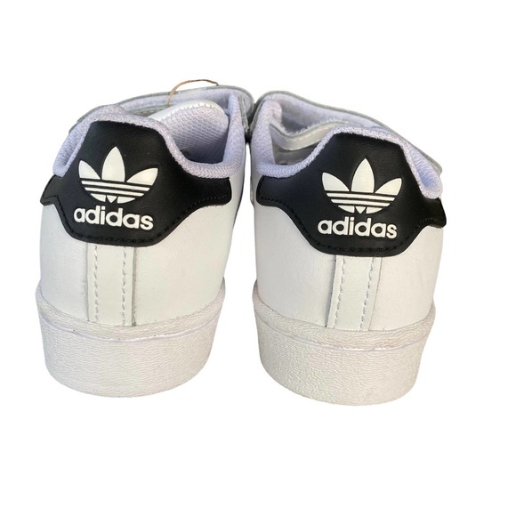 Adidas Superstar CF 3 Straps Sneakers White Black Unisex Kids Size 11.5 NWT - Picture 5 of 7